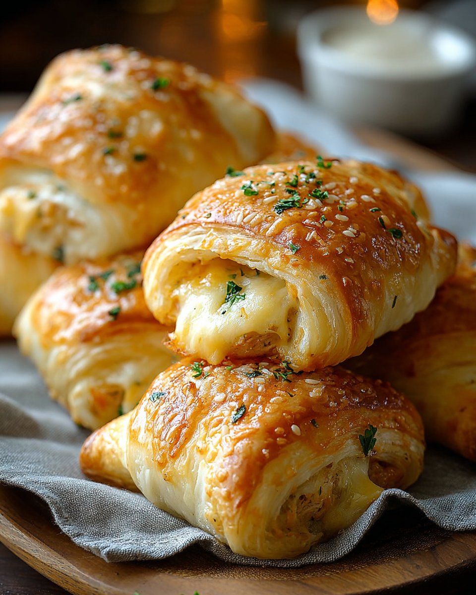 Cheesy Chicken Crescent Rolls