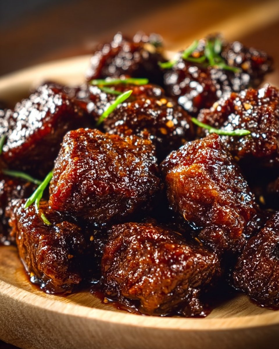 Sweet and Sticky Steak Bites