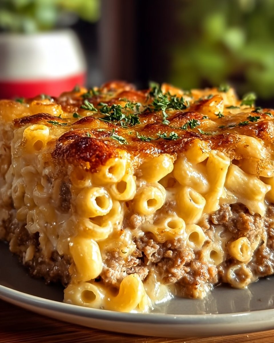 Mac and Cheese Meatloaf Casserole