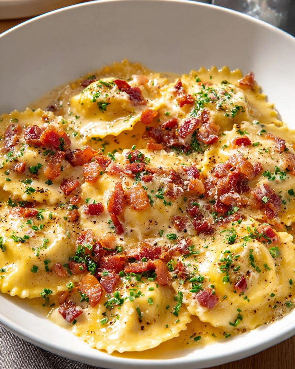 Olive Garden Ravioli Carbonara