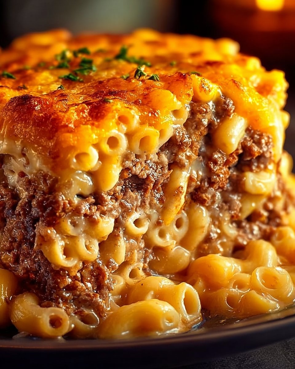 Mac and Cheese Meatloaf Casserole