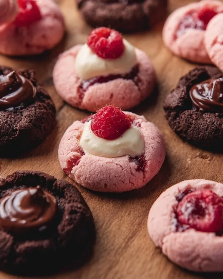 Valentine Ganache Cookies topped with chocolate ganache and heart sprinkles