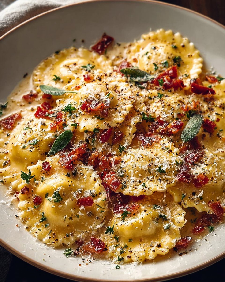 Olive Garden Ravioli Carbonara