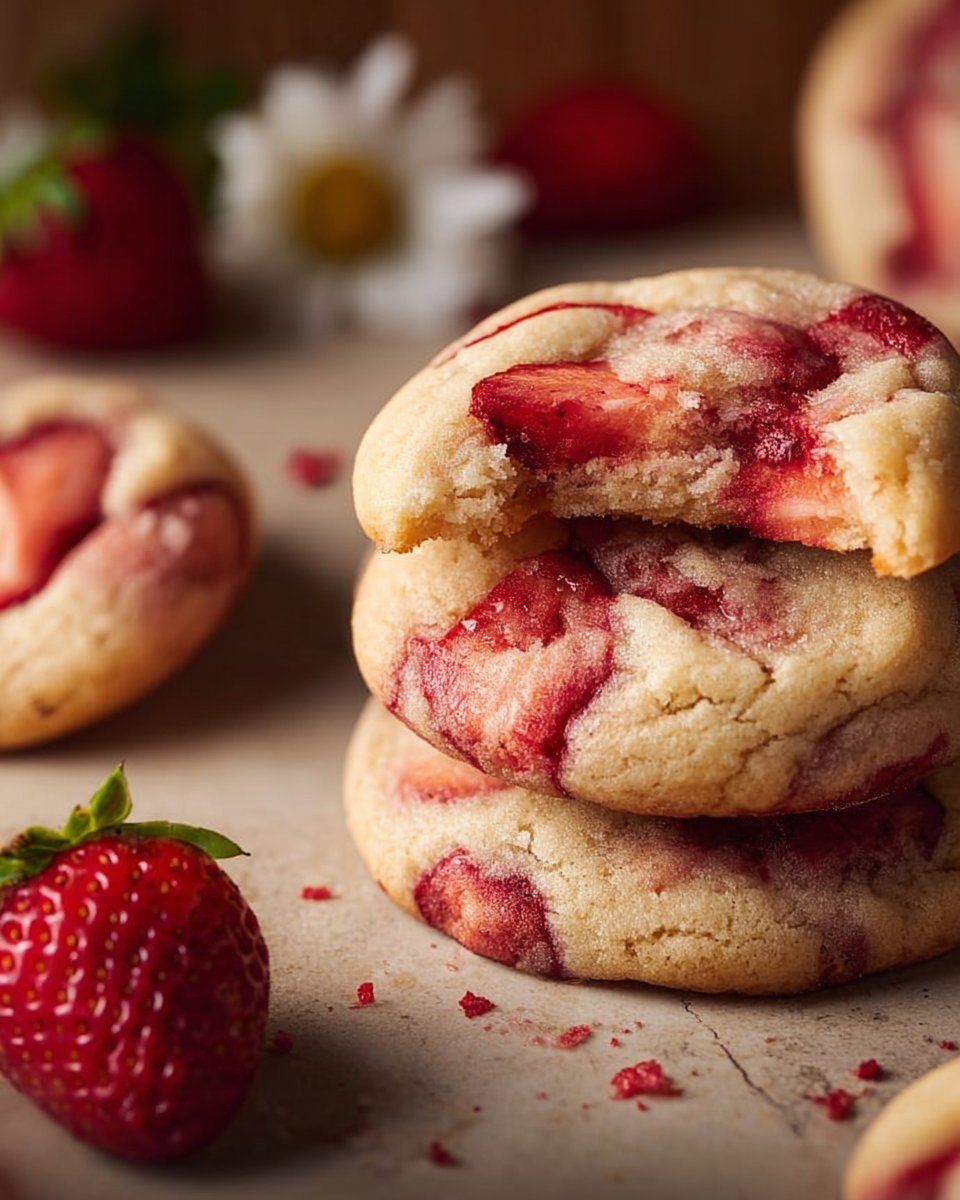 Strawberry Cheesecake Cookies