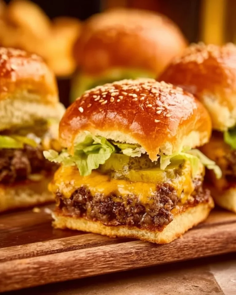 Delicious homemade Big Mac Sliders served on a platter.