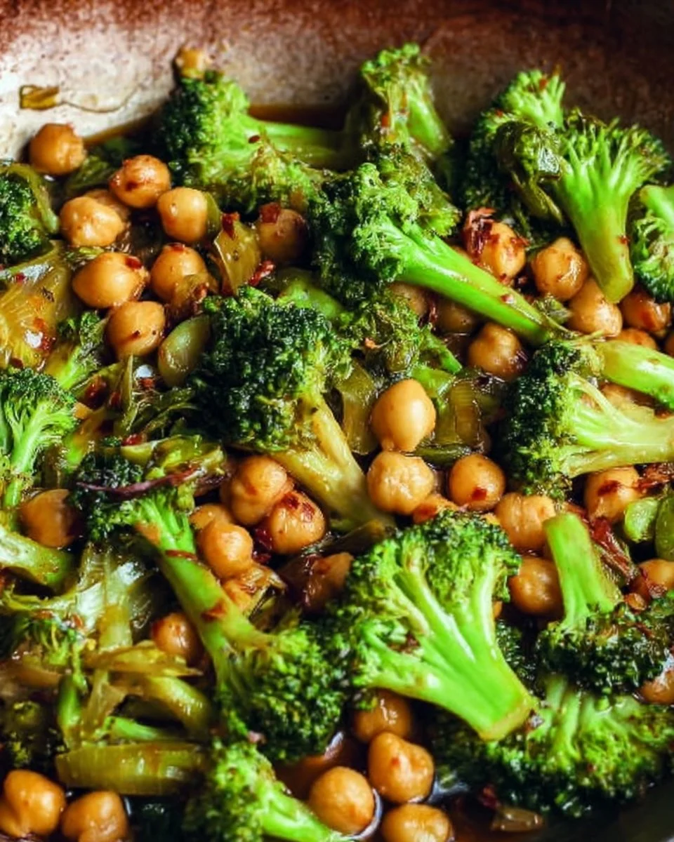 Broccoli Chickpea Stir Fry