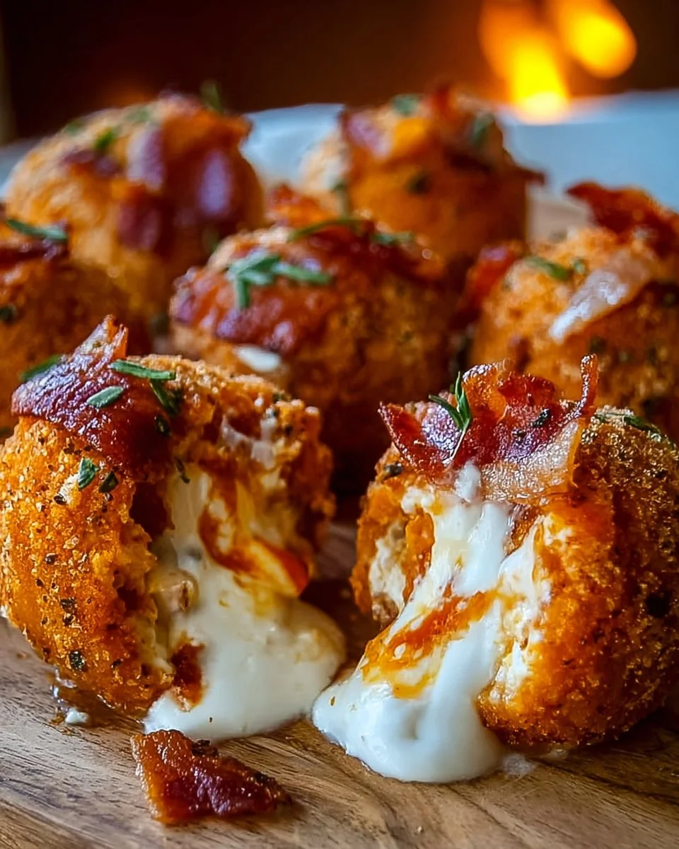 Buffalo Chicken Bacon Mozzarella Bombs for Game Day Bliss