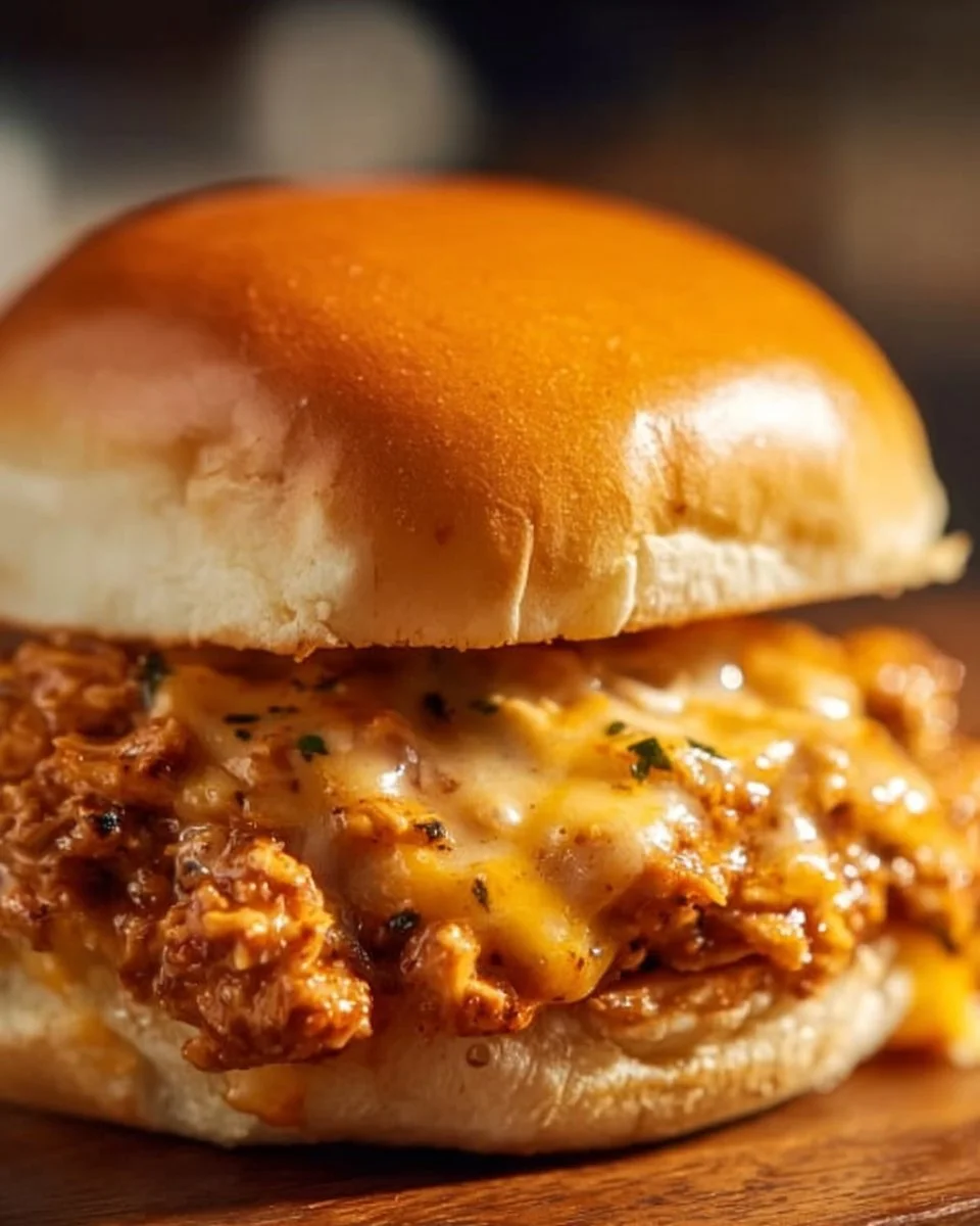 Delicious Cajun Chicken Sloppy Joes served on a plate
