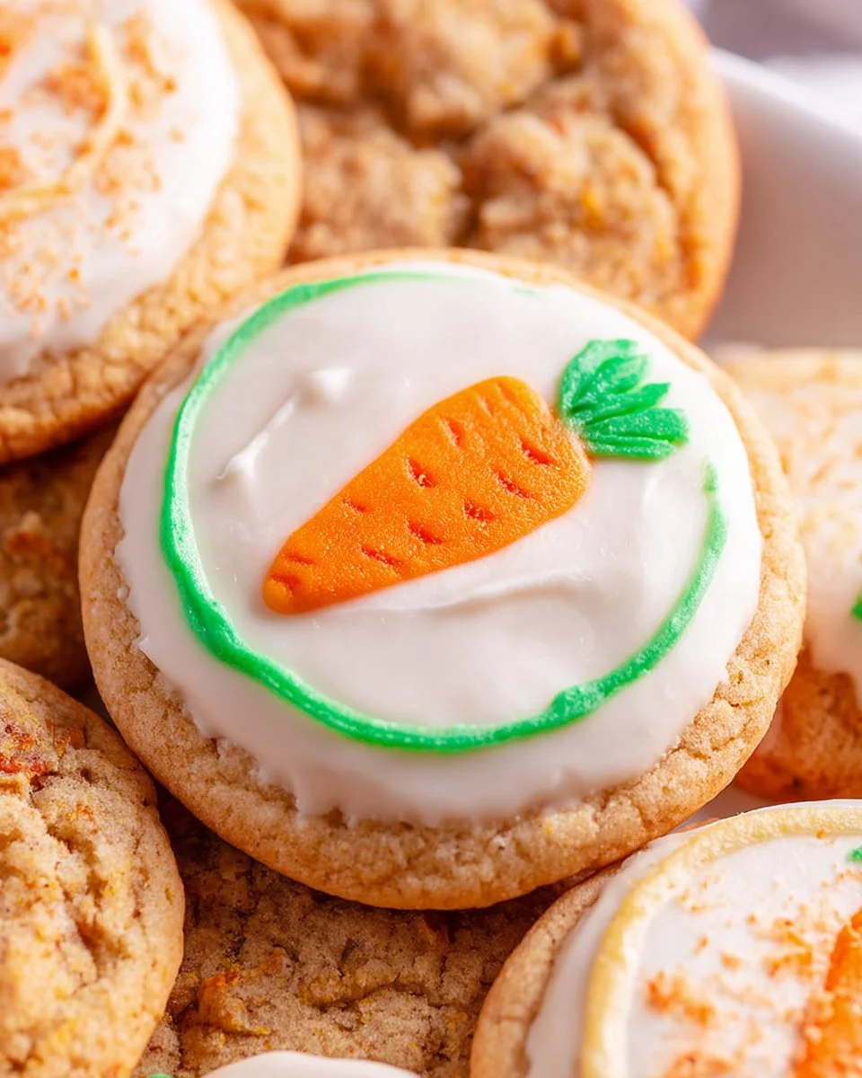 Delicious homemade Carrot Cake Cookies on a cooling rack