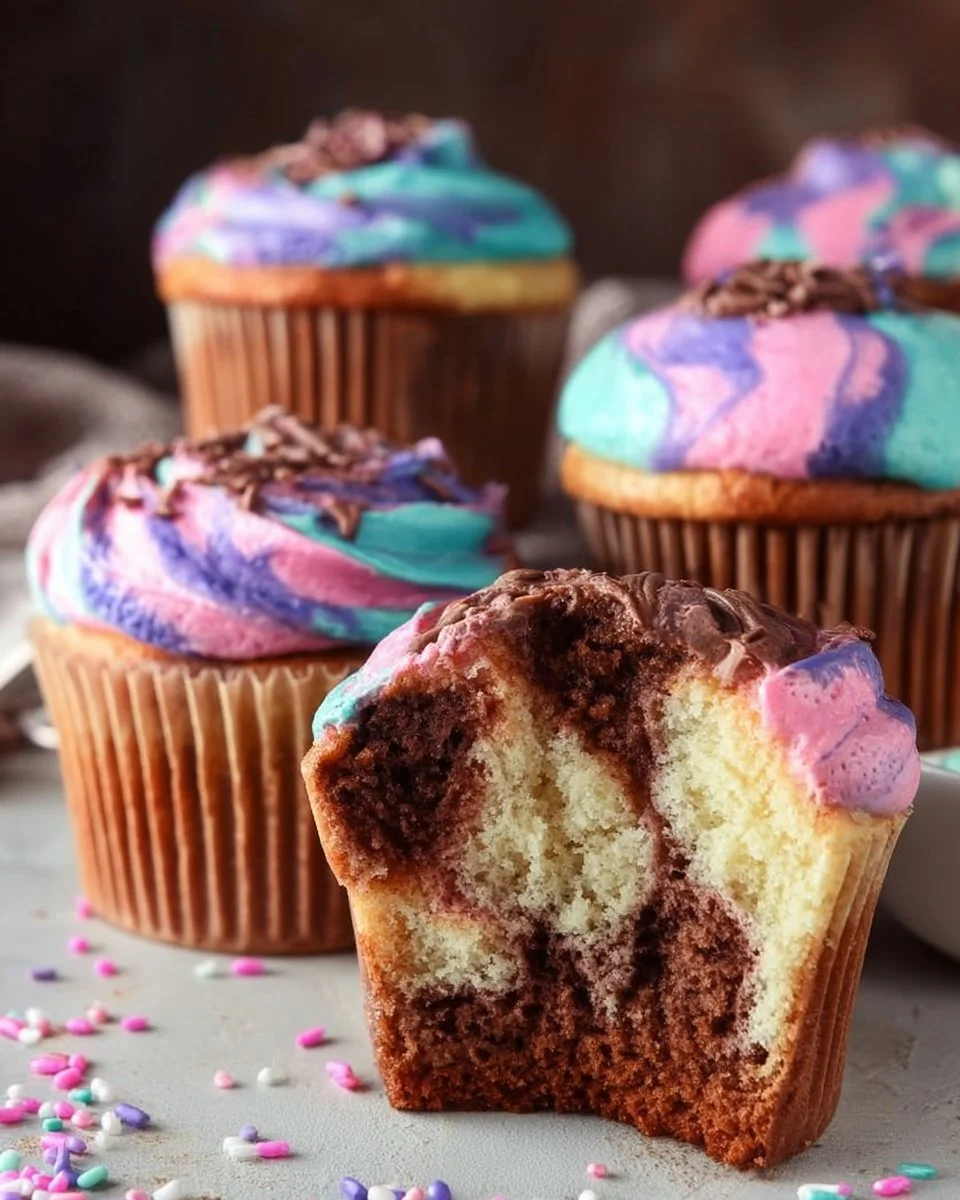 Celebration Marble Cupcakes