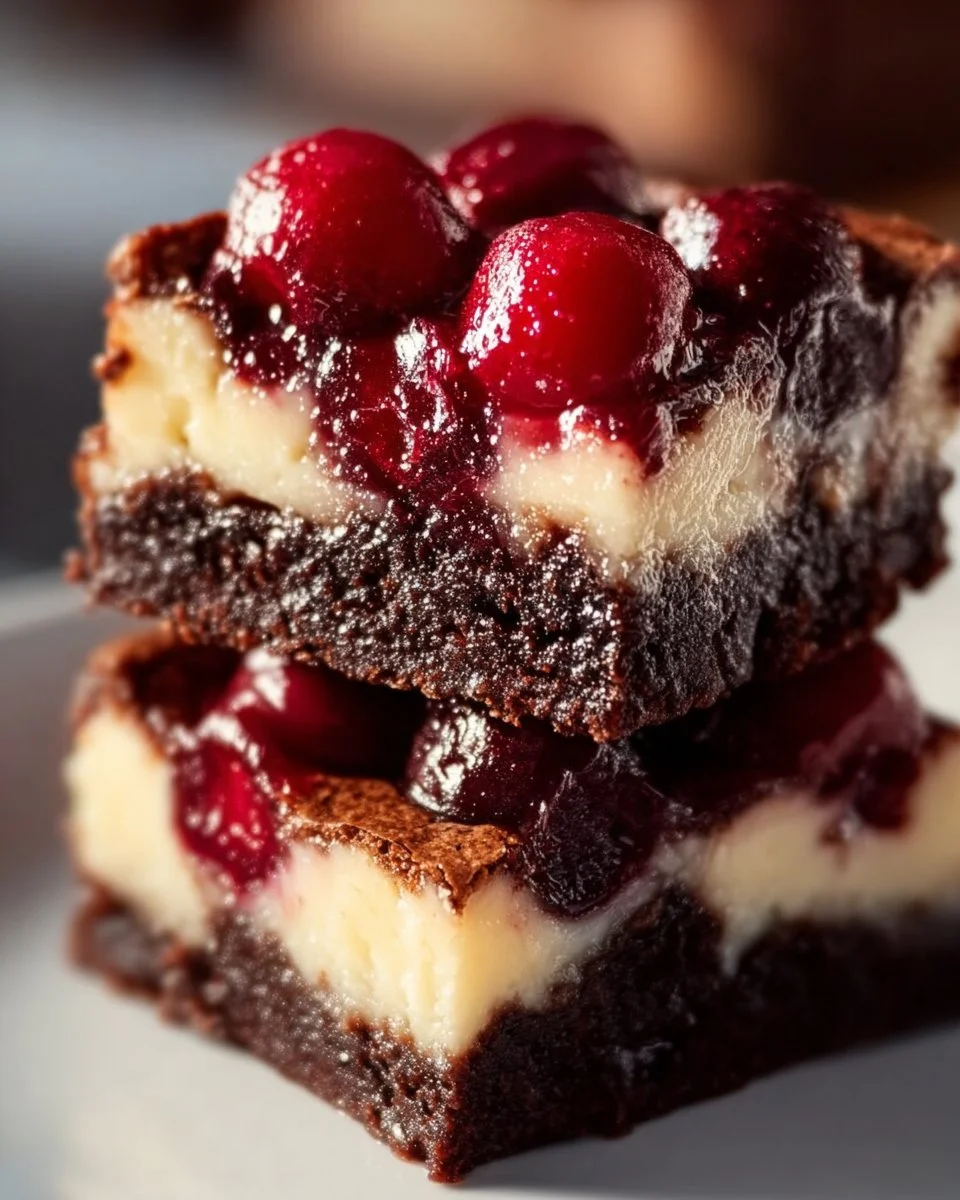 Cheesecake Cherry Brownies