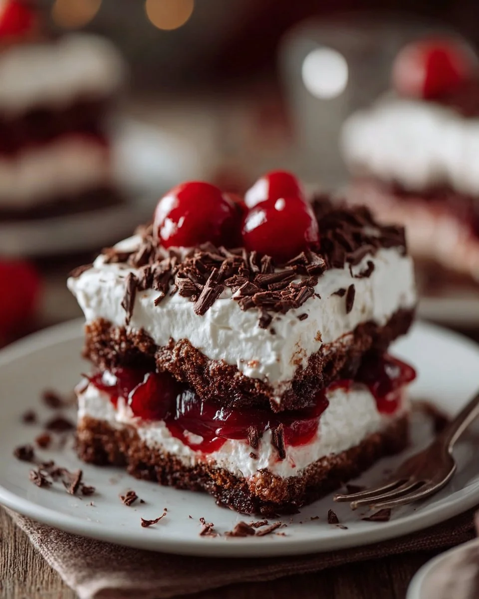 Chocolate Cherry Lush (Easy No-Bake Layered Dessert)
