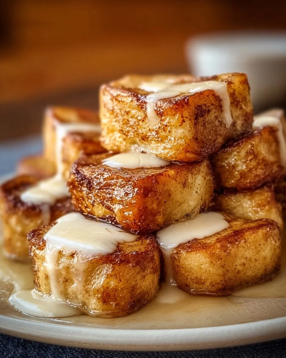 Cinnamon Roll French Toast Bites