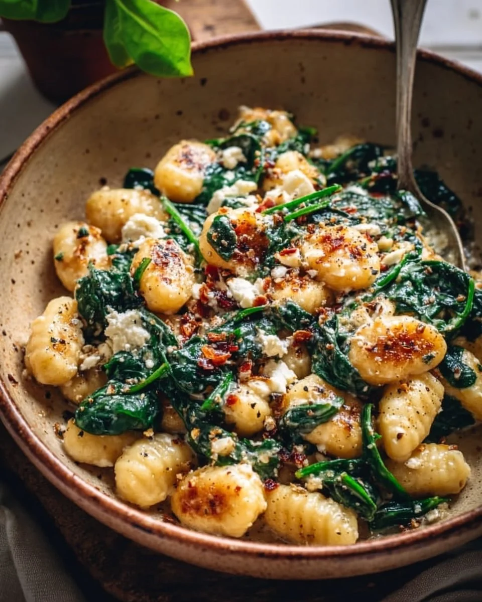 Creamy Gnocchi with Spinach and Feta