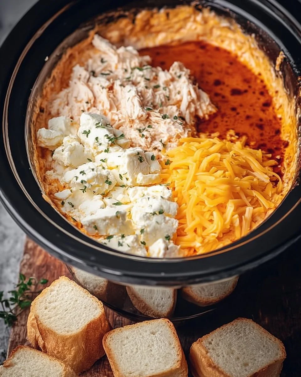 Crockpot Buffalo Chicken Dip