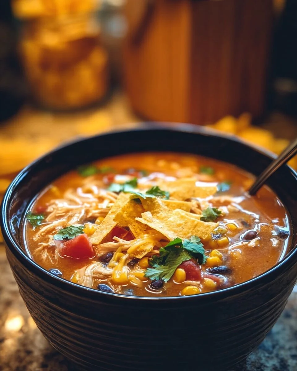 Crockpot Chicken Tortilla Soup
