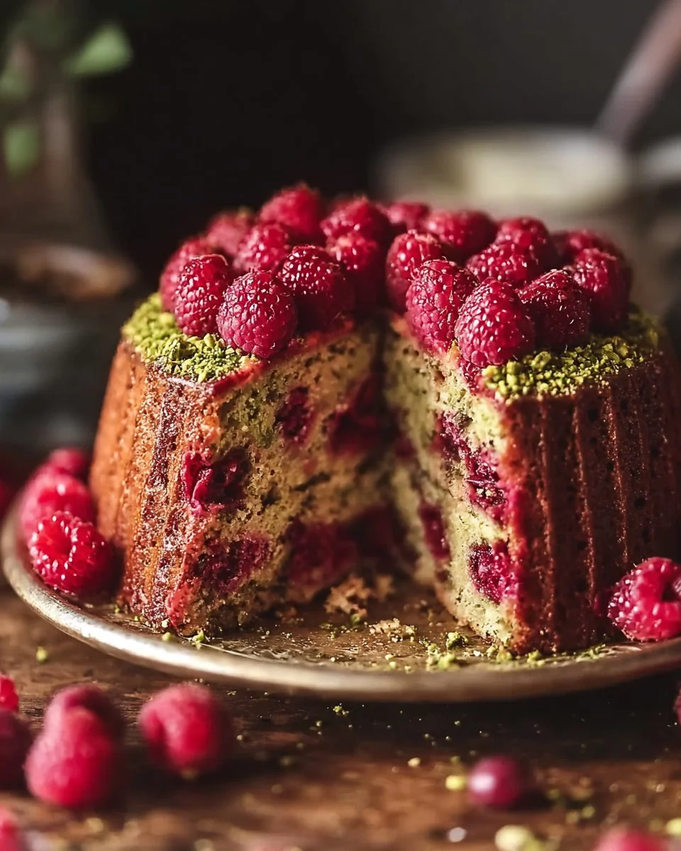 Delightful Pistachio Raspberry Cake for Effortless Indulgence