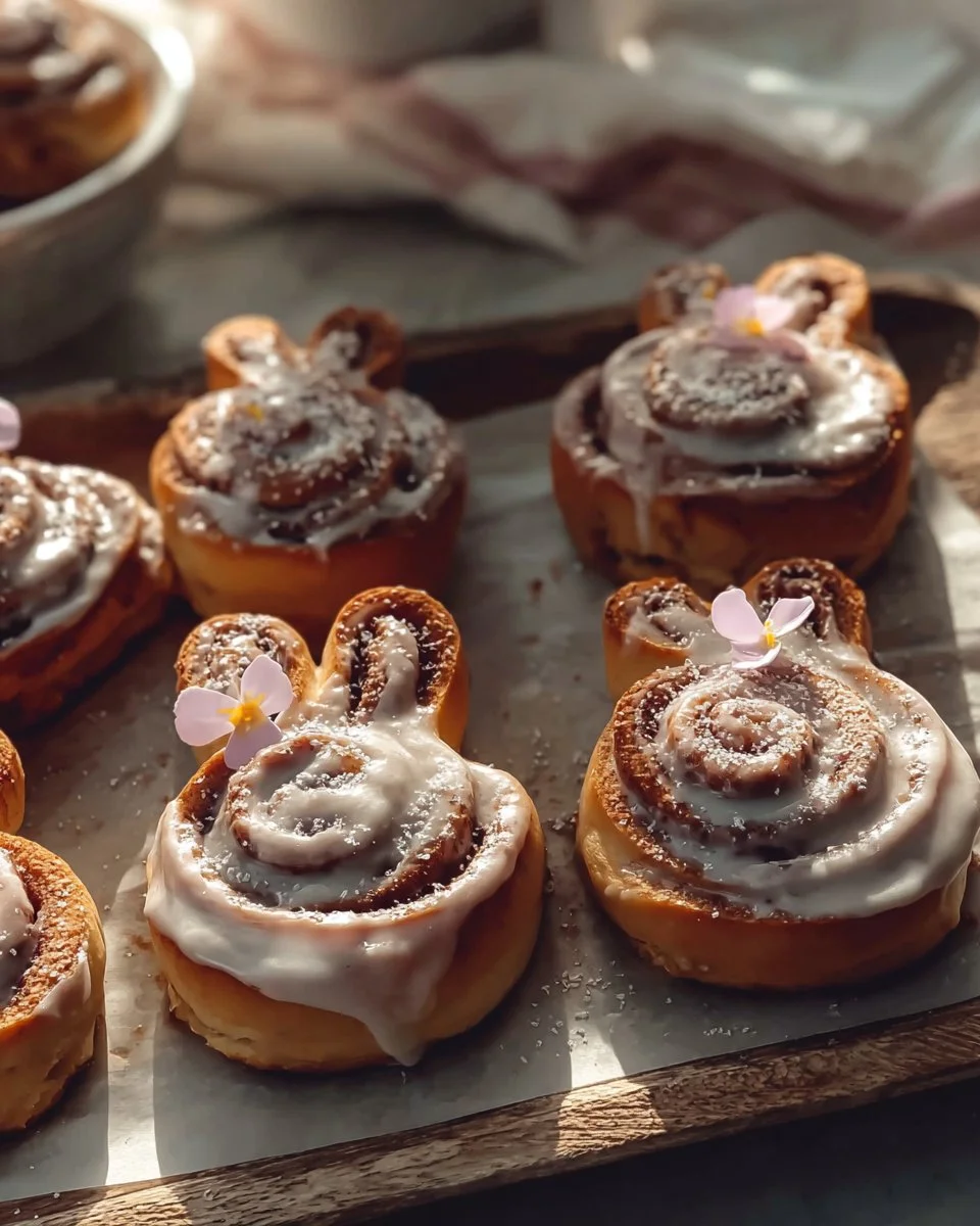 Easter Bunny Cinnamon Rolls