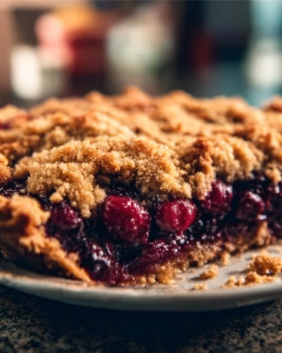 Easy Cherry Crumb Pie