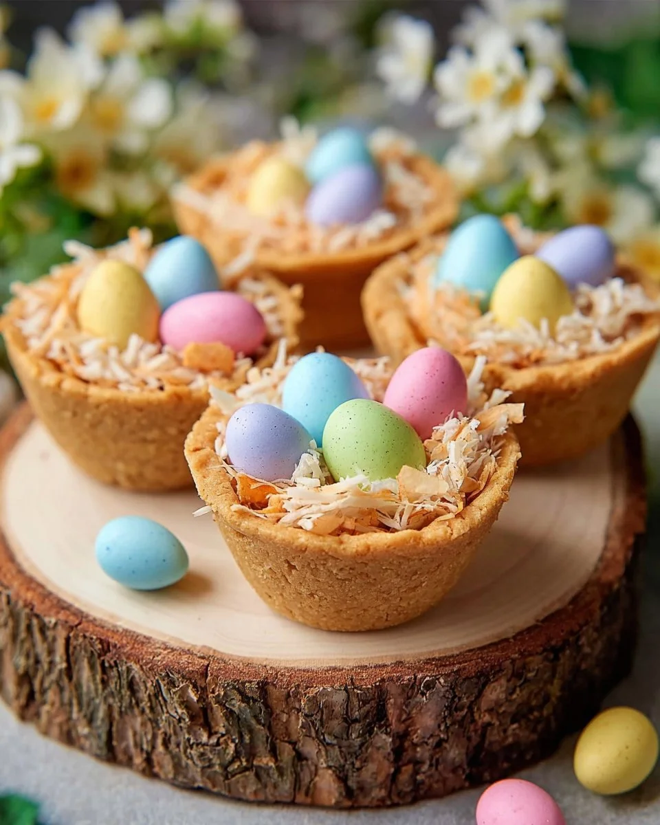 Delicious and easy cookie cups filled with chocolate and cream