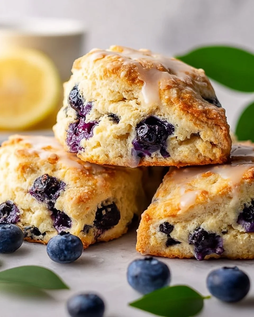 Delicious easy gluten-free blueberry scones on a plate