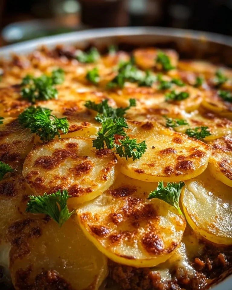 Delicious Hobo Casserole made with ground beef and vegetables.