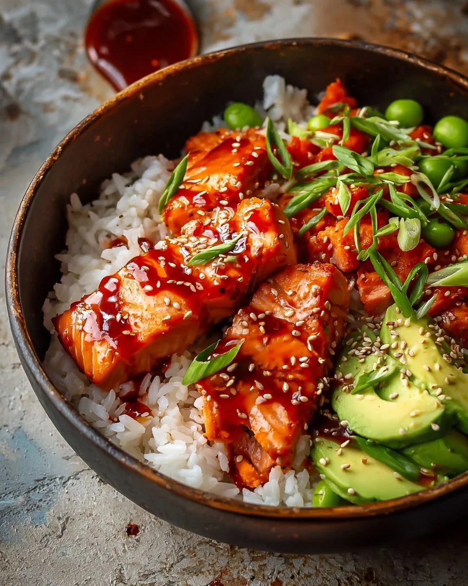 Honey Sriracha Salmon Bowls: A Sweet and Spicy Delight