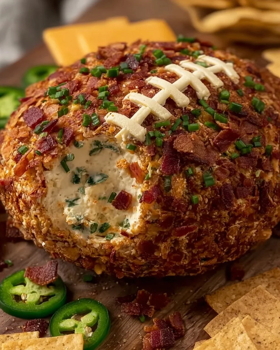 Jalapeño Popper Football Cheese Ball