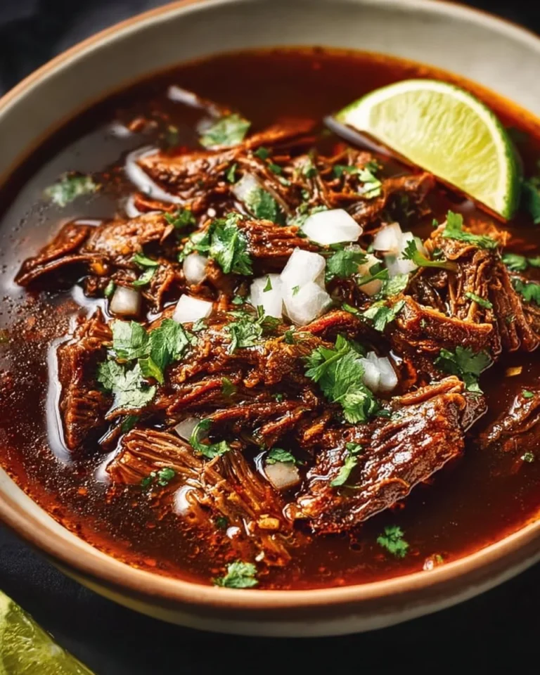 Delicious Mexican Beef Birria served with fresh toppings and tortillas.