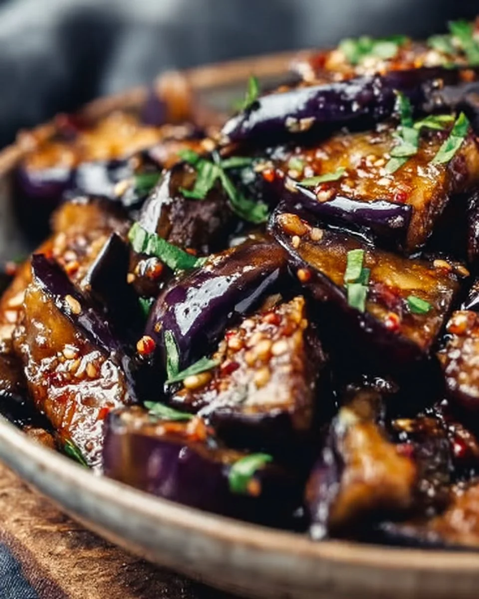 Savor Irresistible Sticky Garlic Eggplant for Quick Vegan Yum