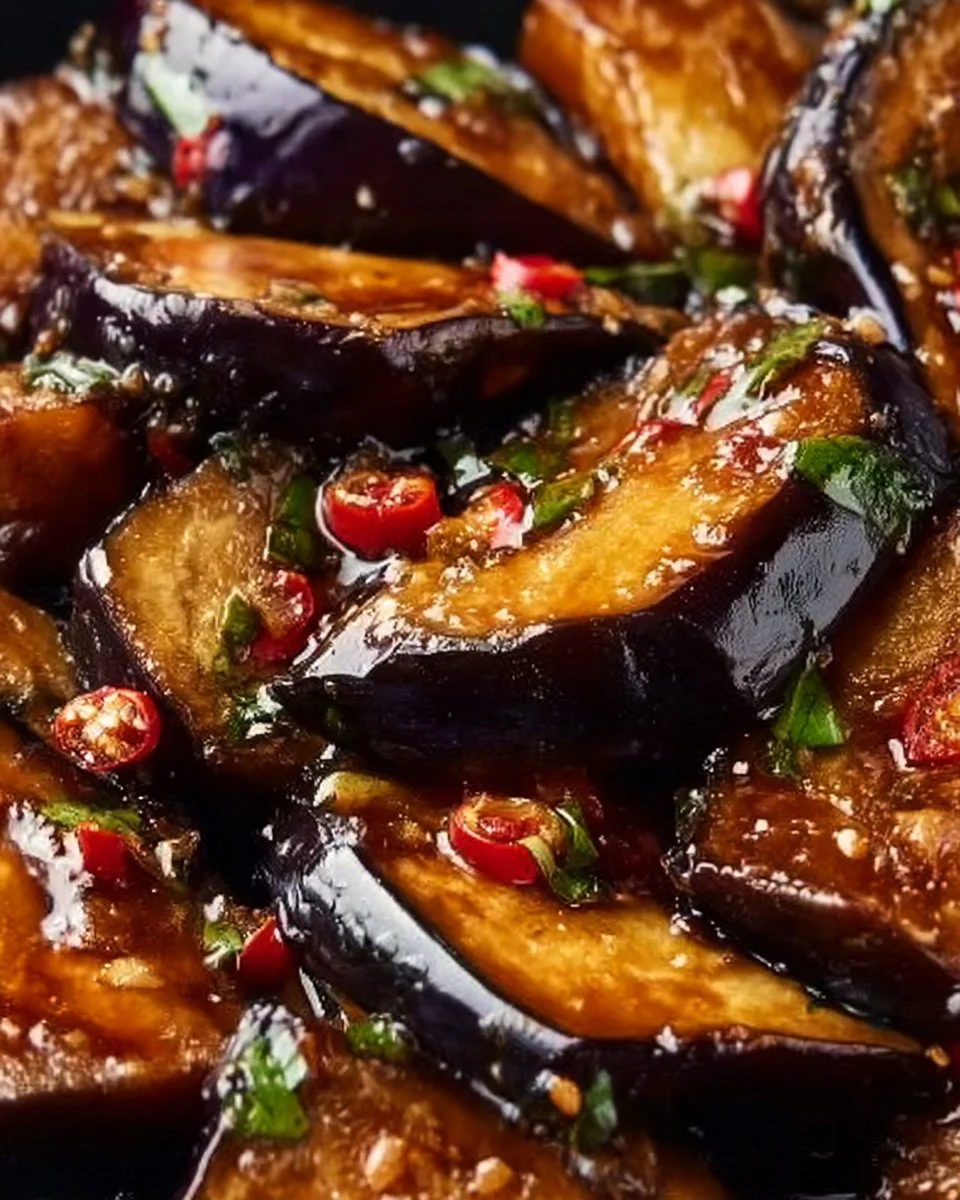 Savor Irresistible Sticky Garlic Eggplant for Quick Vegan Yum