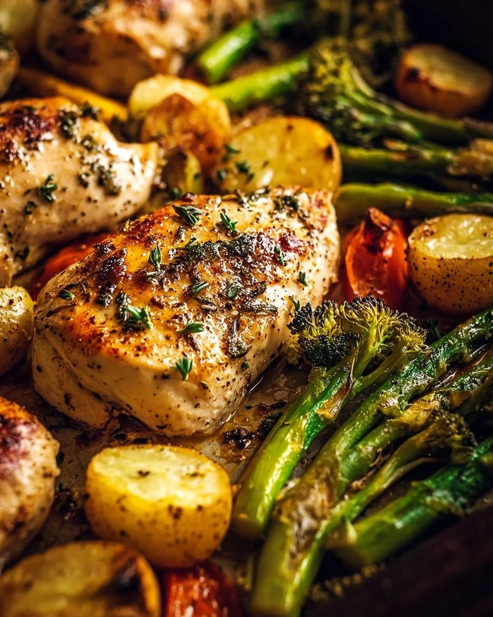 Sheet Pan Garlic Butter Chicken and Veggies