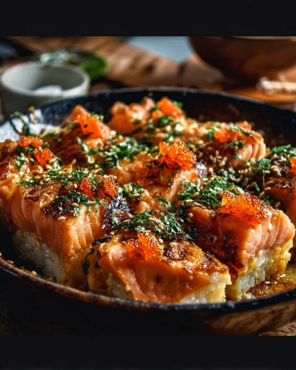 Spicy Salmon Sushi Bake Recipe