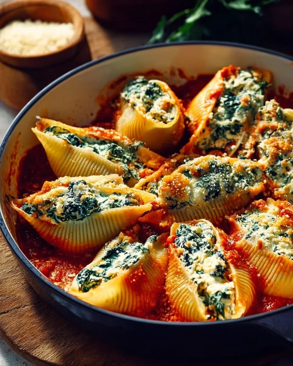 Spinach and Ricotta Stuffed Shells