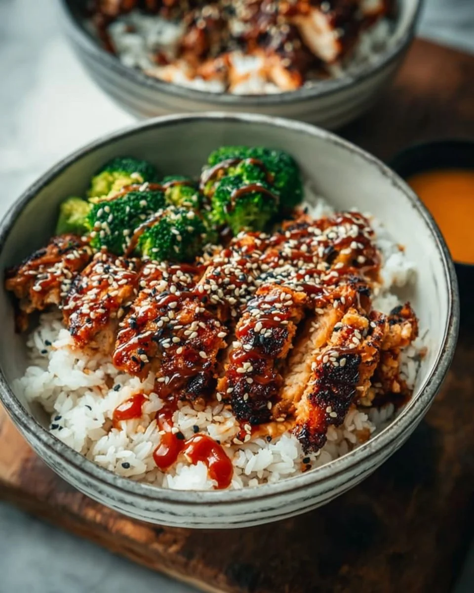 Sticky Chicken Rice Bowls