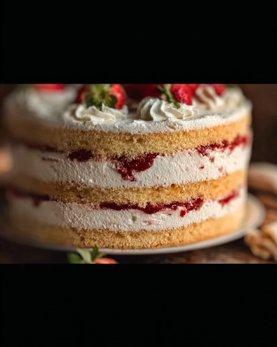 Strawberry Shortcake Layer Cake (Sponge Cake) – A Fresh & Fluffy Classic