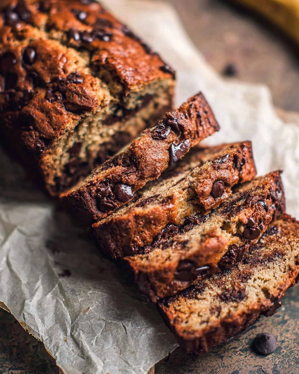 Super Moist Chocolate Chip Banana Bread Recipe