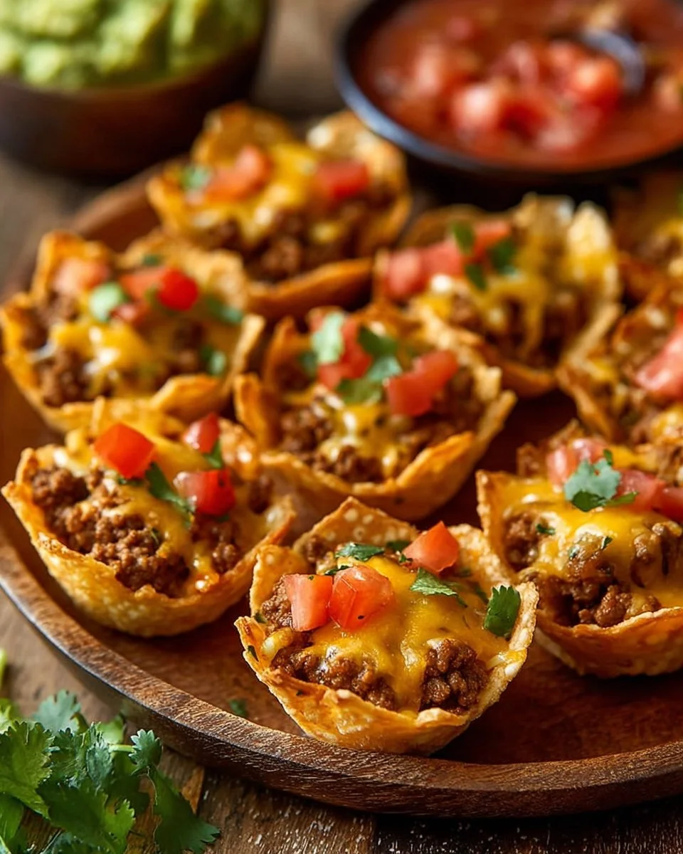 Delicious Taco Ranch Bites on a plate garnished with fresh herbs