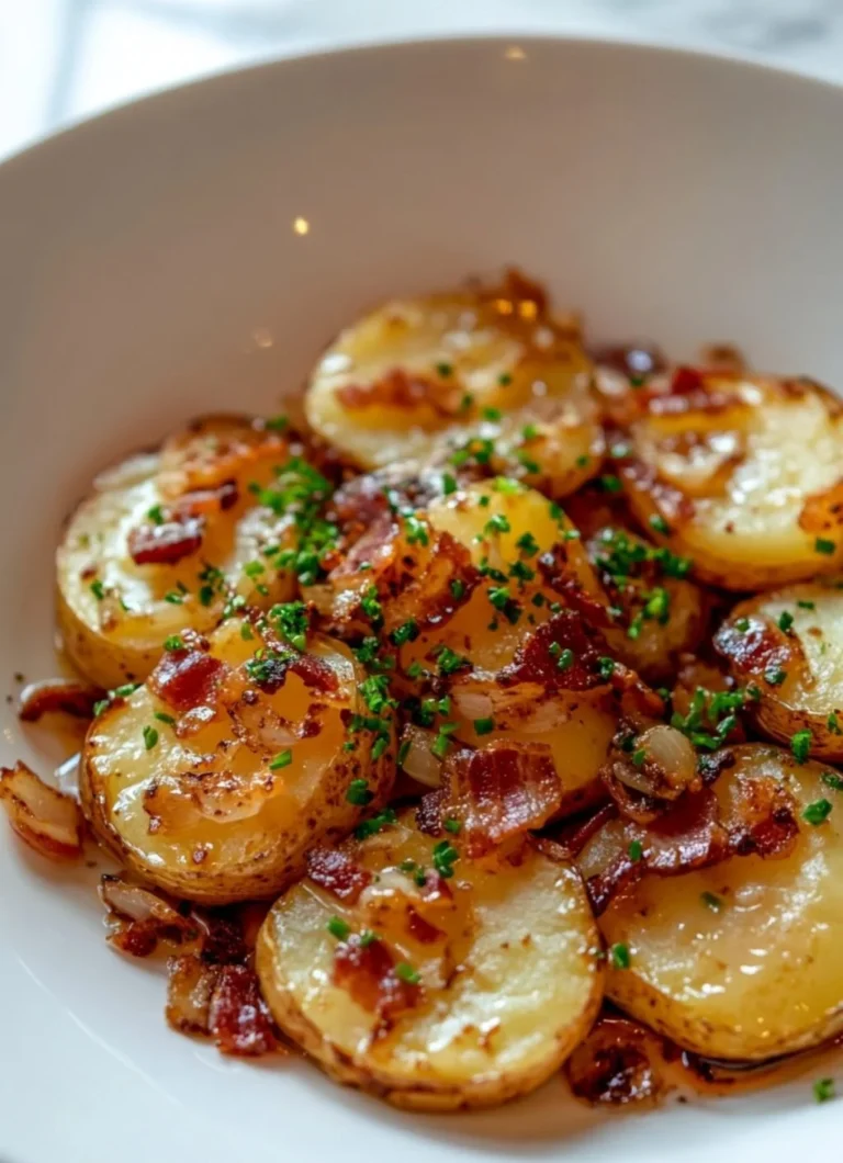 Delicious pan-fried Bratkartoffeln, authentic German-style potatoes.