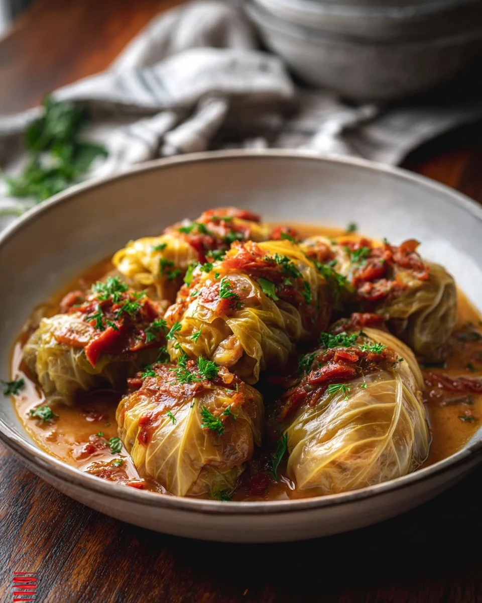 Cabbage Rolls with Kohl Filling
