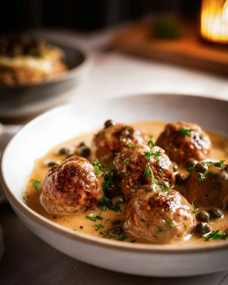 German Meatballs in Caper Sauce (King'sberger Meatballs)