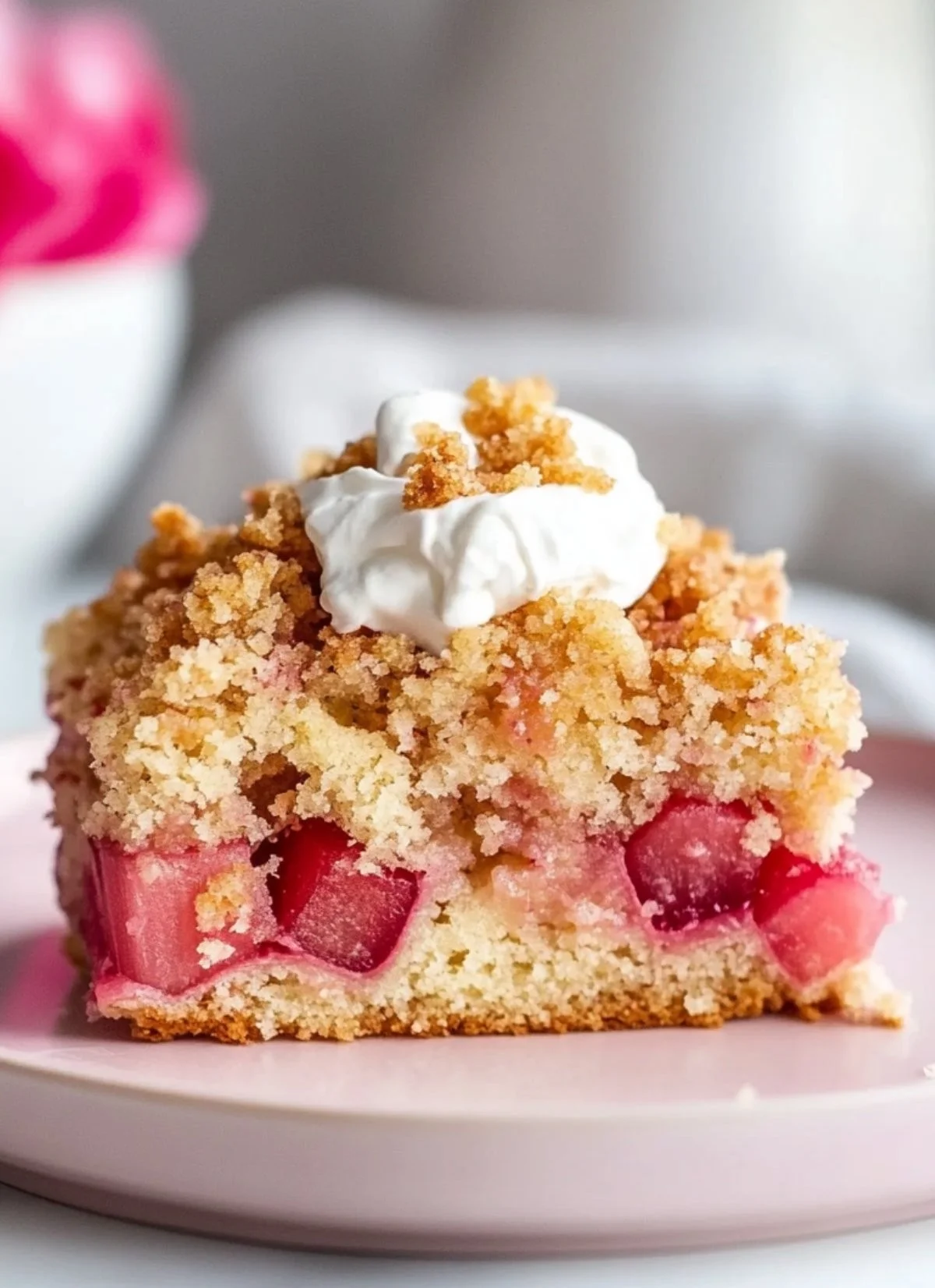 German Rhubarb Crumble Cake Recipe