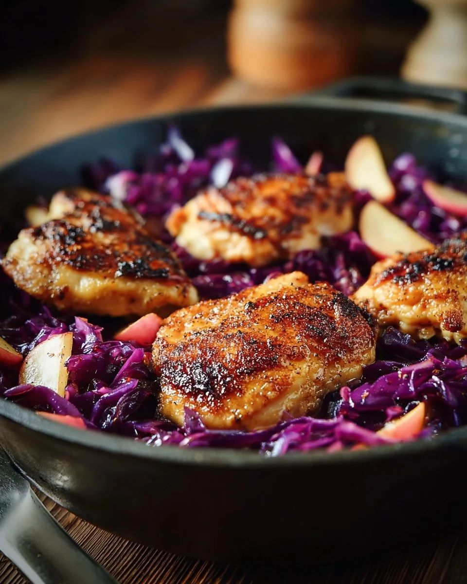 Oktoberfest Chicken with Red Cabbage