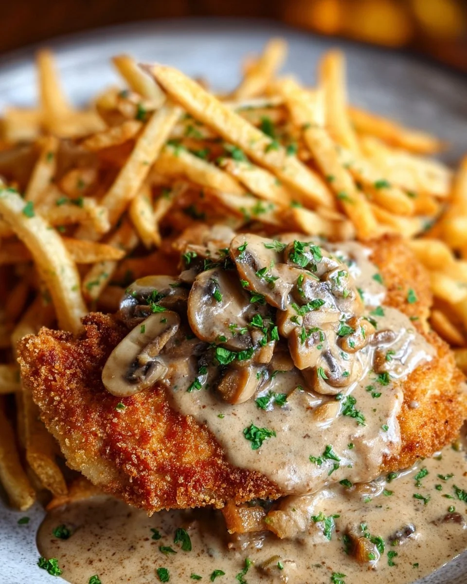 Schnitzel with Mushroom Gravy
