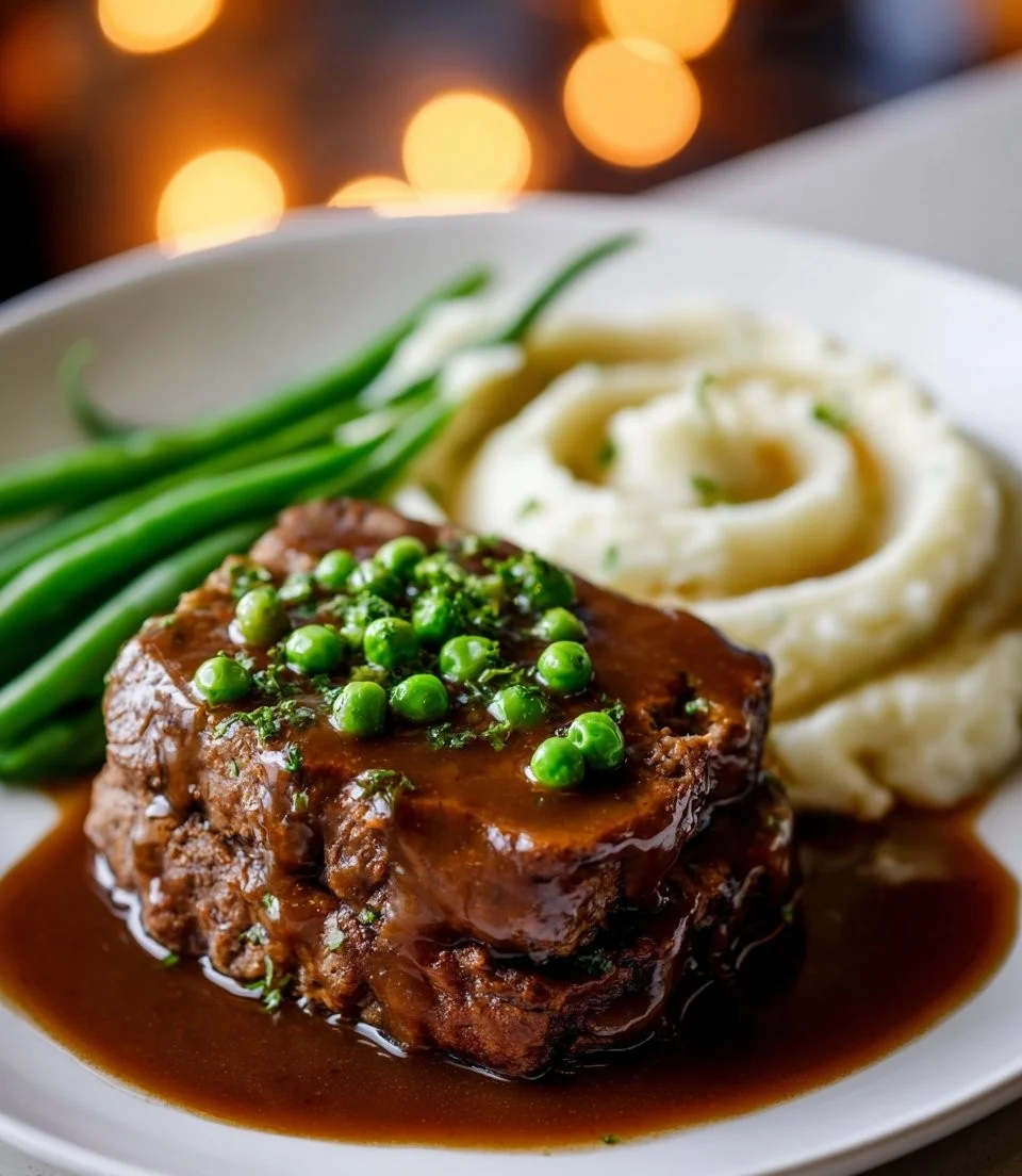Traditional German meatloaf made with ground meat, herbs, and spices.