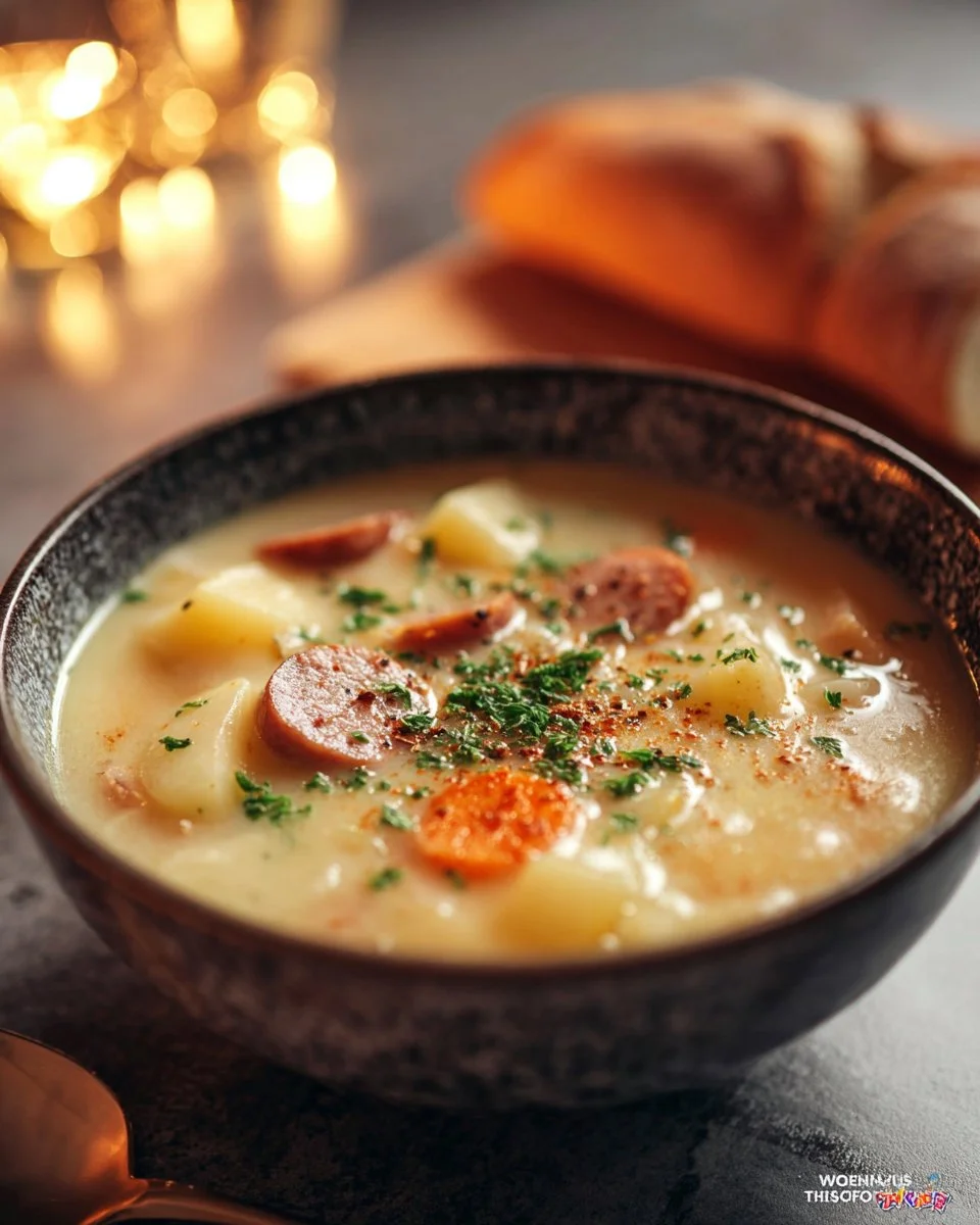 Traditional German Potato Soup (Kartoffelsuppe)