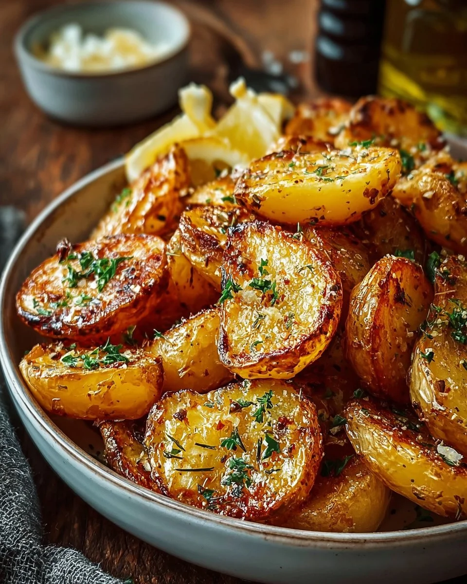 Authentic Greek Potatoes: Crispy Lemon Perfection!
