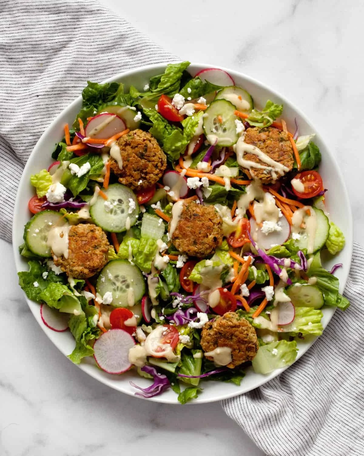 Baked Falafel Salad