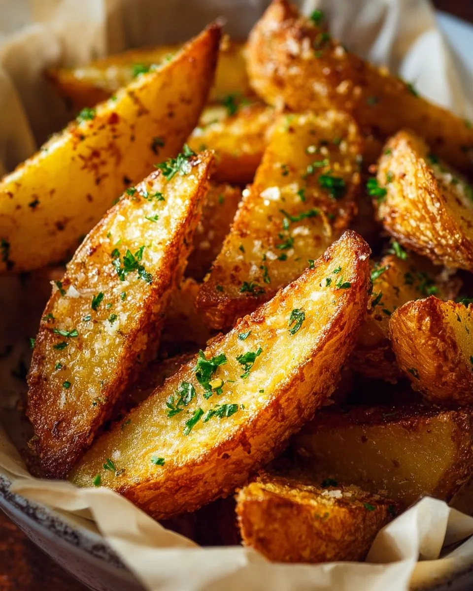 Baked Garlic Parmesan Potato Wedges