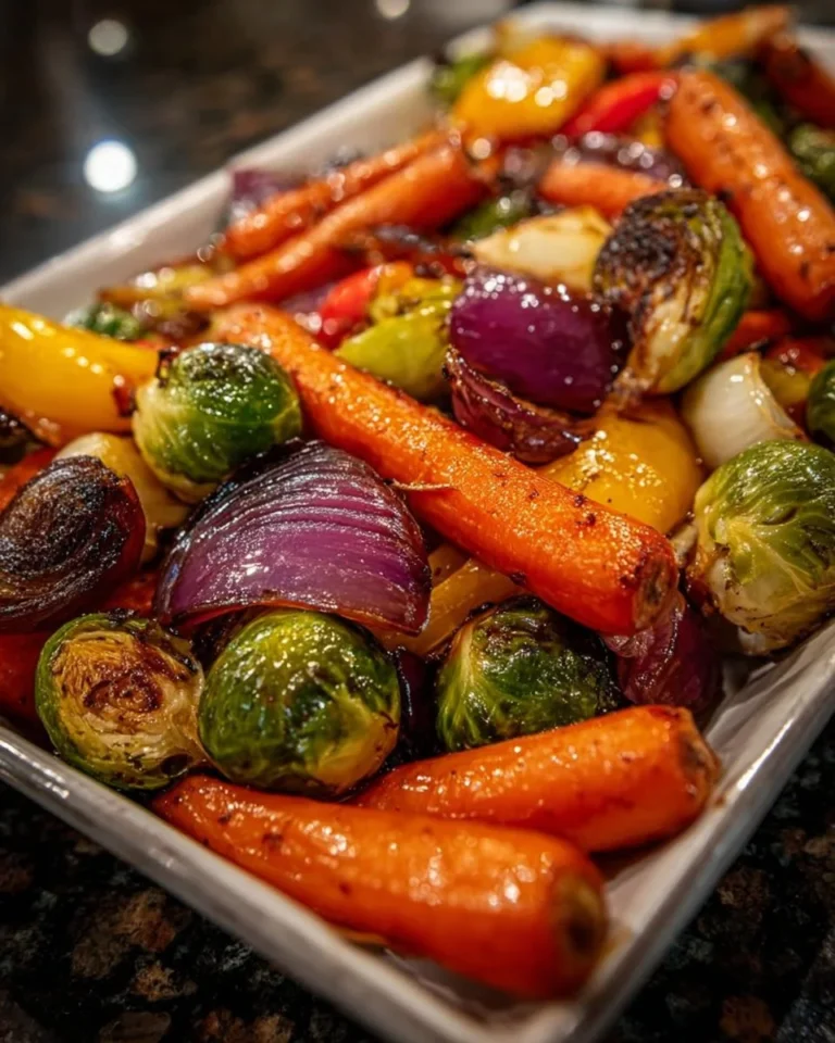Balsamic glazed vegetables roasted to perfection for enhanced flavor and color